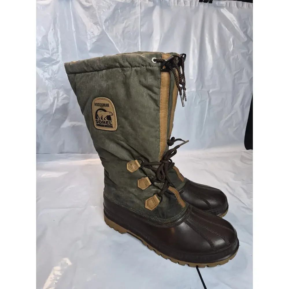 SOREL KAUFMAN WOODSMAN STEEL SHANK INSULATED WINTER BOOTS MENS SIZE 11